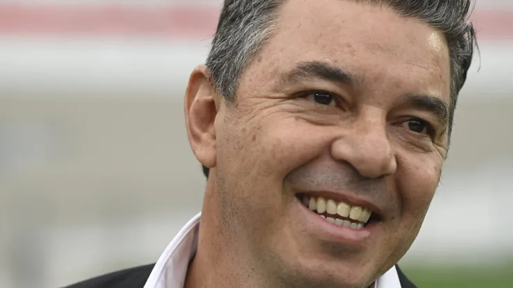 Marcelo Gallardo em sua apresentação no seu retorno ao River Plate.