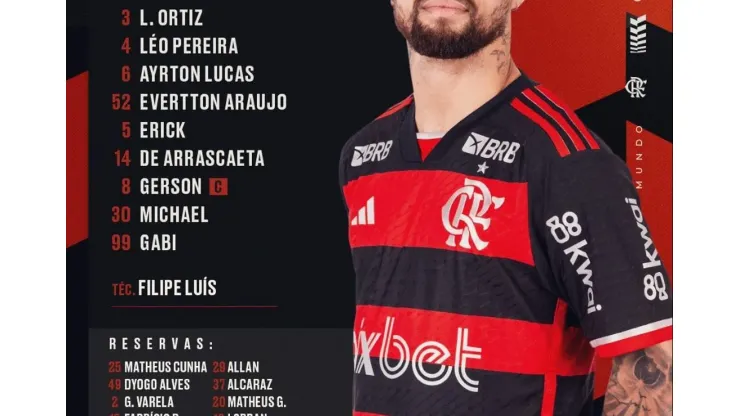 (Reprodução/Instagram @Flamengo)