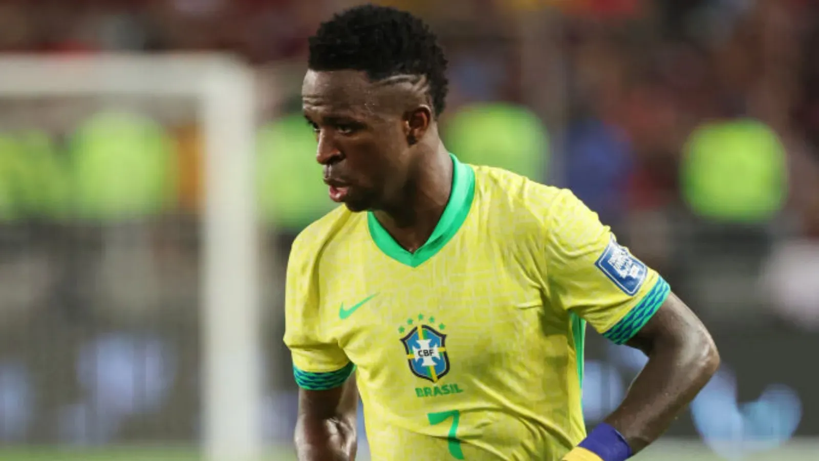 Vini Jr em jogo da Seleção Brasileira