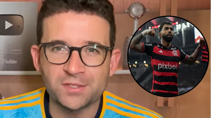 Jornalista trouxe informação sobre contratação de Gabigol. Fotos: Reprodução/Youtube oficial Samuel Veâncio e Thiago Ribeiro/AGIF