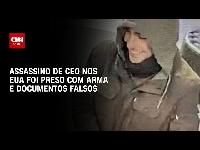 Assassino de CEO nos EUA foi preso com arma e documentos falsos | LIVE CNN