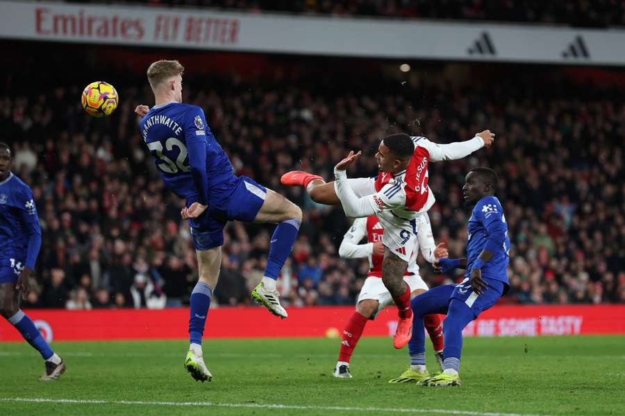Gabriel Jesus não teve oportunidades claras contra o Everton Gabriel Jesus não teve oportunidades claras contra o Everton