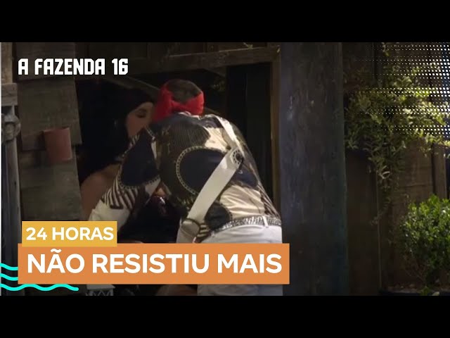 Larissa e Sacha protagonizam primeiro beijo de A Fazenda 16 durante festa