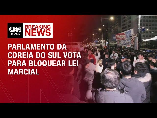 Parlamento da Coreia do Sul vota para bloquear Lei Marcial | BASTIDORES CNN