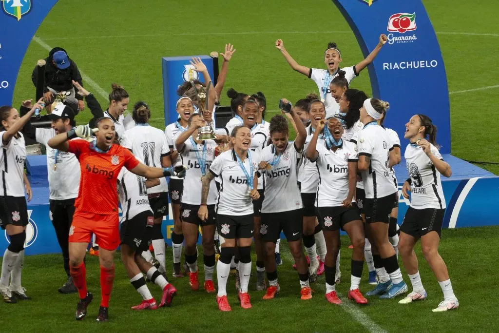 Corinthians comemora o titulo do Brasileirao Feminino A-1 2020, na Neo Quimica Arena, em São Paulo. Foto: Leco Viana/Brasileirão/Ag. Corinthians