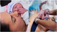 Graciele Lacerda publica vídeo do parto de Clara, sua 1ª filha com Zezé
