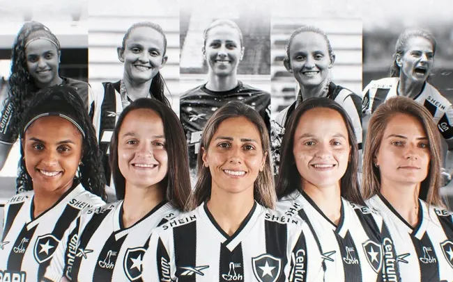 Bruna, Kélen, Drielly, Karen e Chai são as baixas confirmadas pelo clube alvinegro em comunicado oficial. Foto: Divulgação/Botafogo
