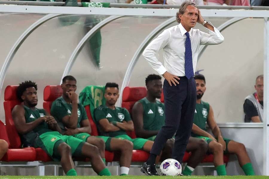 Roberto Mancini treinou a Arábia Saudita Roberto Mancini treinou a Arábia Saudita